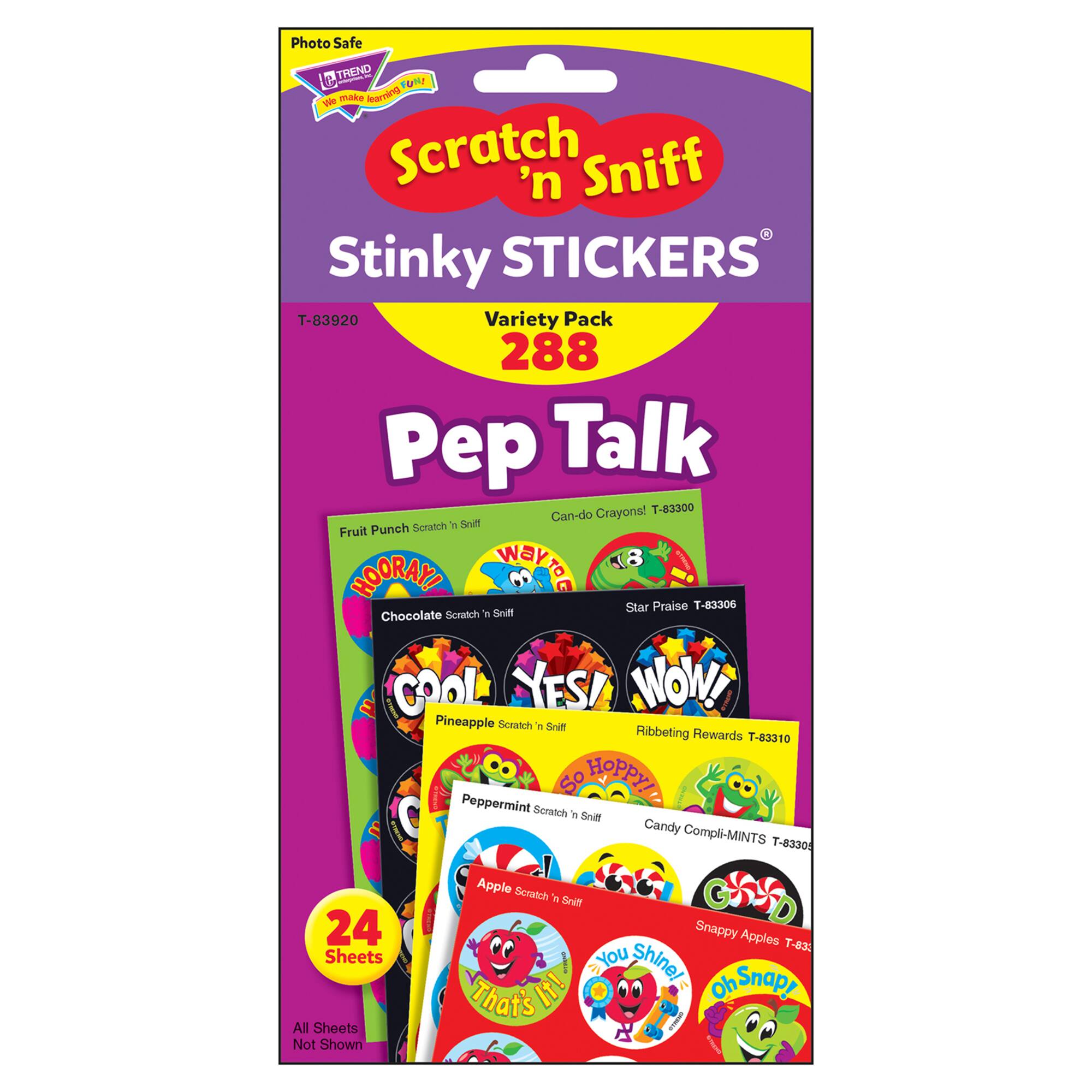 Trend Enterprises® Stinky Stickers® Pep Talk Variety Pack, 2 Packs of 288ct.
